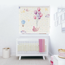 Hengji printed aluminum shutter curtain shade kitchen toilet Cartoon waterproof office lifting curtain free from punching new