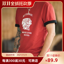 American Retro Chiefs Embroidery Short Sleeve Amei Kazi vintage Casual Done T-shirt