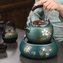 304 stainless steel boiling kettle cooking tea with household lifting beam pot tea special cooking kettle electric pottery stove suit cooking tea