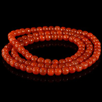 98 13 gr 8 5mm Jiukou CHERRY RED SOUTH RED AGATE OLD TYPE PEARL NECKLACE FOEBALL MULTI-CIRCLE HANDSTRING