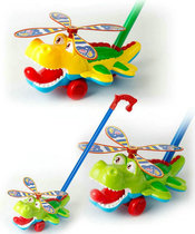 Big Yang 367 hand push crocodile toddler toys blink bells puzzle children play home toys mixed batch