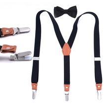 Suspenders Suit Belt Strap Clips Child Braces Kids Bow Tie