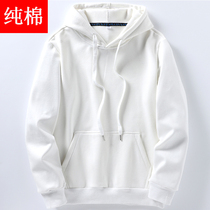 Early spring sweatshirt 2022 new mens even hat pure cotton plus suede big code hoodie casual for a male spring and autumn season blouse