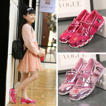 2021 Spring Child Shoes Girl Princess Shoes Lace Cartoon Butterfly Cute Girl Shoes Fresh Children Single Shoes