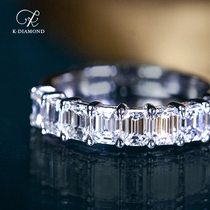 kkidamond ancestral mother green cut diamond ring row drill 20-30 Zum mother green drill 18k gold drilling ring