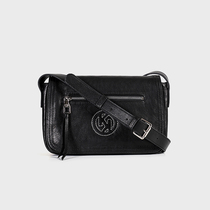 Kazisk Small Japanese retro-casual single shoulder bag and vegetable tanning skin men flip the small postman bag