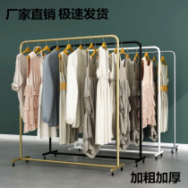 Clothing display floor-mounted display rack iron clothing rack clothing store double hanger balcony drying rack for clothing