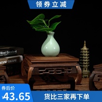 Mahogany carved solid wood base Vase flower pot Strange jade base Buddha Statue Ruyi God of wealth base Wen play antique seat