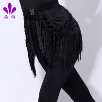 Duoqiao Latin dance belt professional performance tassel decoration girdle dance practice widening belt dance accessories