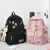 Double Shoulder Bag Men And Women Fashion Trends School Bags Han Edition Original Juku Ulzzang University Student Day Department Brief Casual Backpack