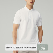 Meimaike mens polo shirt short sleeve mens cotton lapel T-shirt summer solid color slim large size T-shirt trend