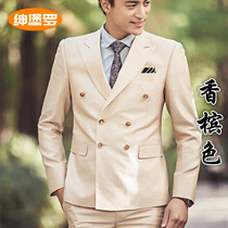 New Shadow Building Brigade Filming Wind Mens Clothing Wedding photography Chair Western-style suit performance Photo Mens sashimi suits