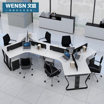 Office furniture Simple modern staff desk and chair combination work position 3 5-person office computer desk