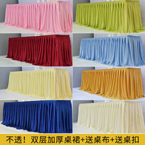 Double thickening Opening dinner Birthday table skirt Wedding sign-in table circumference Hotel dessert table decoration table cloth art