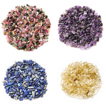 Sanyuan Zhenbao White crystal Tourmaline gravel Powdery crystal Amethyst garnet Lapis Lazuli crystal bracelet degaussing purification