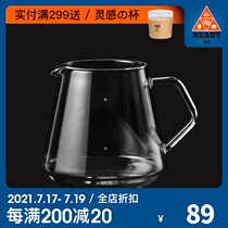 Japan KINTO new SCS series glass sharing pot Hand-brewed coffee drip filter pot Cute pot 3 600ml