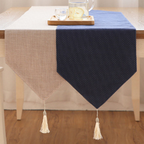 Table flag Modern simple Nordic American cotton and linen Chinese European Coffee table Dining table Long strip TV cabinet Tablecloth cover cloth bed