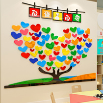 Wish tree 3D three-dimensional wall sticker Early education class Kindergarten wall decoration training class Classroom class layout wall sticker