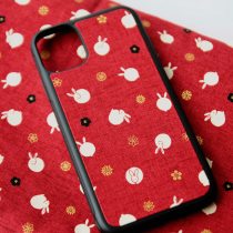 iPhone fabric creative mobile phone case xsmax Japanese and style female cute rabbit black soft shell art student