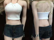 1 6 female soldiers wrapped in chest harness Jeans Shorts Shorts Clothing Suit Spot