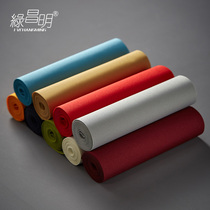 Lvchang Ming tea mat Japanese Zen waterproof table flag cotton linen tea towel linen tea flag tea mat table cloth tea ceremony tea set