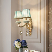 European-style wall lamp Warm and romantic bedroom lamp Bedside wall lamp Living room light luxury aisle wall lamp Personality creative lamp