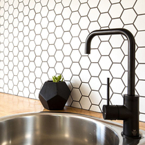 Fish Love Sugar Black White Hexagonal Mosaic Tiles Kitchen Toilet Wall Tiles Hexagon Tiles