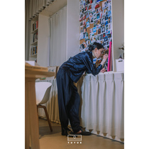 Coated Moon Designer Dei Blue Pear-shaped Stature Strap Broadlegged Pants Woman Loose Bunch Foot Pocket Harun Casual Western Pants Summer