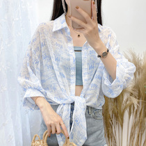 Small shawl Women summer dress chiffon top sunscreen new cardigan thin shirt student outside female