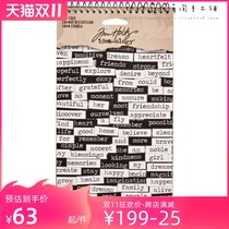 Spot Tim Holtz chat black and white English sentences retro Joker sticker is not stuffy
