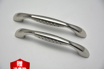 Foreign trade boutique cabinet handle simple drawers cabinet door handle wire drawing silver color handle aluminum alloy small handle