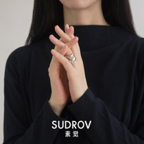 Plain 2021 autumn and winter New products 925 sterling silver ring personality simple ring female niche design advanced sense ring