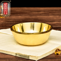 Shengfan copper bowl ornaments glass cup tea cup Buddhist Temple supplies water supply cup water bowl holy water Cup brass