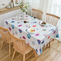 Table cloth waterproof and oil-free anti-burn table cushion European style rectangular desk with wind PVC net black tea several busts