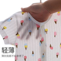 Baby Summer new jumpsuit men and women Baby short sleeve ha clothes newborn baby Summer thin clothes pajamas 0-2 years old