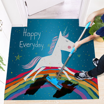 Non-slip door waterproof disposable leather floor mat mat mat can be carpeted full scrub kitchen entrance mat PVC home