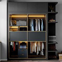 Light Extravagant Sliding Door Wardrobe Minima Modern Nordic Bedrooms Home Glass Slip Closet Dresser Customised