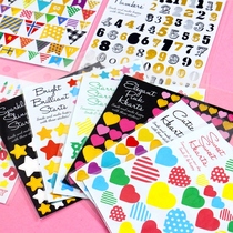 Growth Manual Diy Album Stickers Handbooks Accessories Material Tools Five Colorful Explosive Boxes Decorated With Small Colors