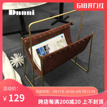 Dnnni Creative Leather Bookmaking Bookcase HOTEL SAMPLE ROOM Home Book House Minimalist Metal Craft Decorations