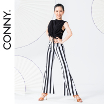 Connie new dance pants ladies Latin dance pants high waist dancing wide leg pants body practice Big Horn trousers