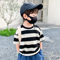 Boy t-shirt short sleeve 2023 new children in summer clothes pure cotton boy clothes blow up half a sleeve shirt in the street