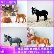Simulation of small animal model wedding festival scene arrangement banquet dishes decoration deer ox ox ornaments