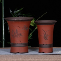 ? Large flowerpot large rectangular flowerpot large long strip courtyard table vegetable planting tree ceramic bonsai pot household?