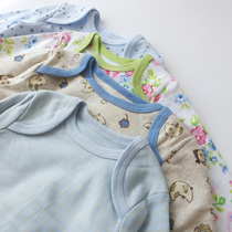 Infants and young children long-sleeved jumpsuit male baby romper 0-1 years old baby in the spring and autumn pa fu cotton bao pi yi air conditioning suit temperatures controller