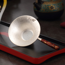 Pure Silver Tea Leak 999 silver tea strainer Gongfu Tea Accessories Tea Septuality filter Creativity Tea Filter
