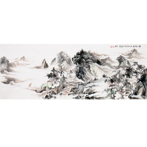 Jia Guangmings Spring Mountain Yayun famous hand-painted landscape living room decoration authentic contemporary famous Chinese painter