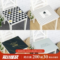 Nordic marble modern minimalist chair cushion cotton linen cushion bench simple chair cushion non-slip dining chair cushion office