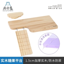 Hamster Nest Building View Platform Hamster Solid Wood Platform Thickened Waterproof Stairway Platform Toy Cage Two-story Building