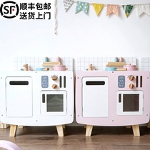 Outlet Children Kitchen Toys Wood Through Home Mini Emulation Cookware Suit Dolls House Girl Baby Presents