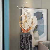 Hotel lobby ornaments large-scale landing water spray sculpture sales department light luxury high-end model room porch crafts